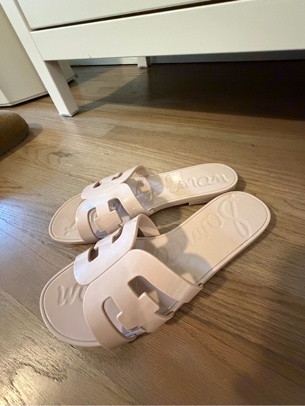 Sam Edelman Nude Pink Bay Jelly Slide Sandals
